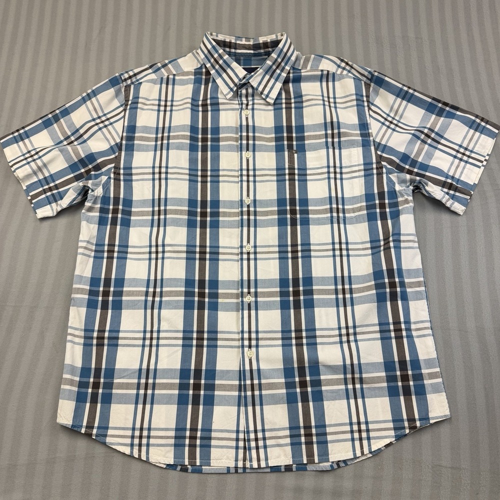 Nautica Jeans Co. Button Down Shirt Men's XL Plaid Pattern‎ Casual Cotton